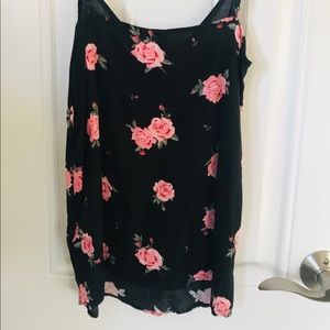 Black and rose camisole tank top
